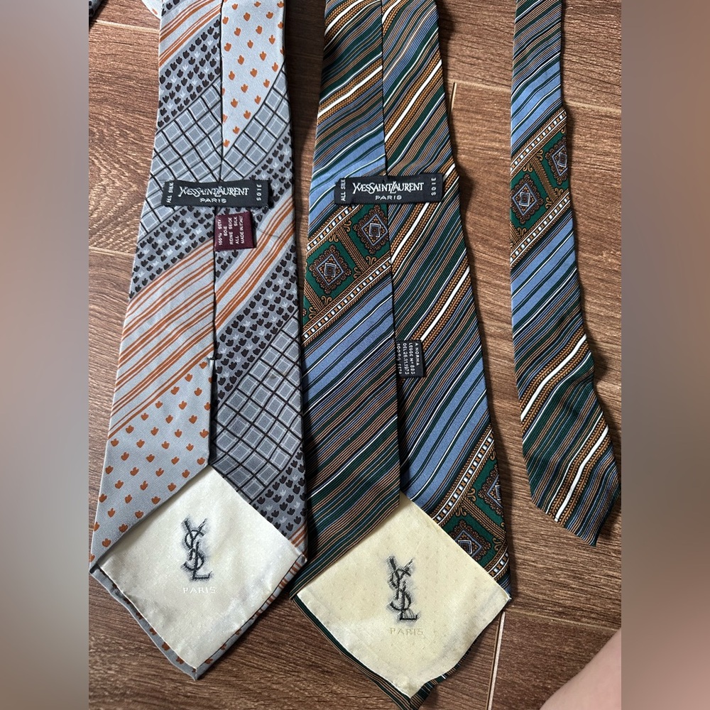 Yves Saint Laurent Vintage Silk Ties – Set of 2 – Made in Italy - Picture 4 of 8